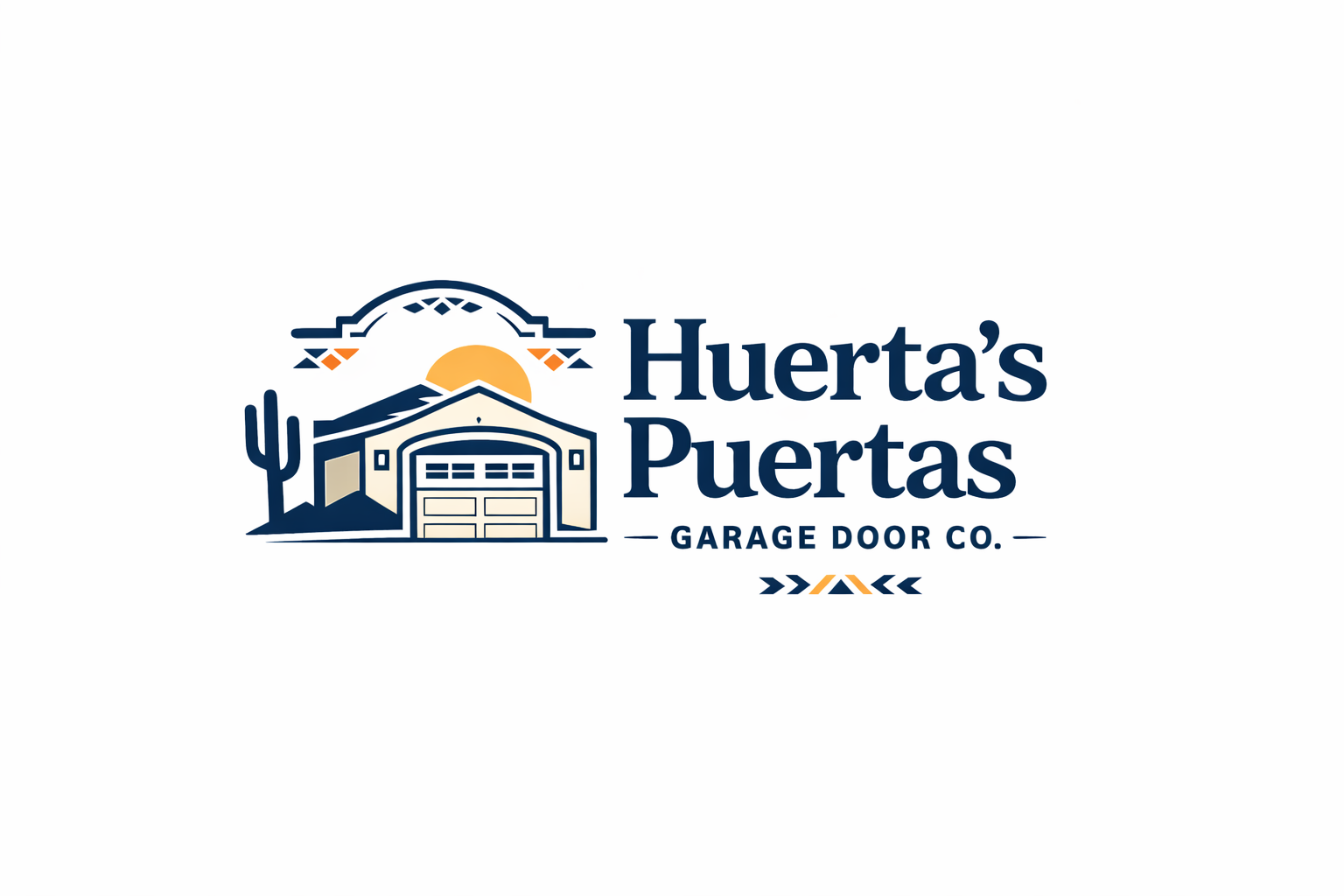 Huerta's Puertas Garage Door Co. Logo